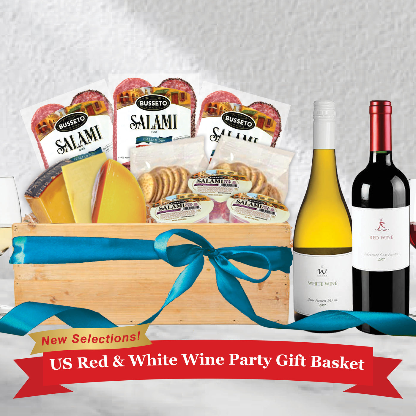 US Red & White Wine Party Gift Basket